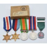 Royal Air Force WW2 medals comprising 1939-1945 Star, France and Germany Star, Defence Medal and War