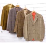 Three medium wool sports/tweed jackets by Magee, DAKS signature and Swaine Adeney and a bespoke