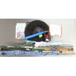 Coase fishing equipment, including nets float / ledger rods, Imoto fixed spool and reel and a