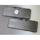 Two Waltham shotgun hard carry cases, both with padded interiors, 84 x 32 x 9cm