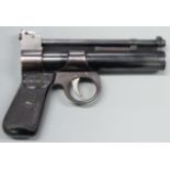 Webley Junior .177 air pistol with named and chequered grips, serial number 219.