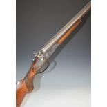 Pedersoli 12 bore side by side hammer action shotgun with engraved lock, rebounding hammers, trigger