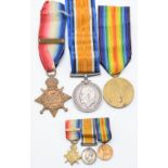 British Army WW1 medals comprising 1914 'Mons' Star with clasp for 5th August - 22nd November