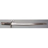 Austrian 1867 pattern bayonet with regimental markings to quillon and 47cm fullered blade. PLEASE