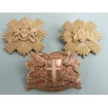 British Army City of London Volunteer Corps metal badges