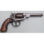 Swinburn & Son Bailey Patent 120 bore five-shot double action side hammer percussion revolver with