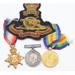 British Army WW1 medals comprising 1914-1915 Star, War Medal and Victory Medal named to 42455 Gunner