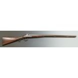 Stoker 18 bore side by side percussion converted from flintlock hammer action gun with named and