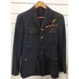 Royal Air Force Navigator's tunic with N winged badge and medal ribbon, possibly the tunic of Sgt