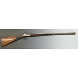 Westley Richards 14 bore double barrelled side by side percussion hammer action sporting gun with