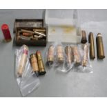 A collection of scarce and unusual collectors shotgun and rifle cartridges including paper and brass