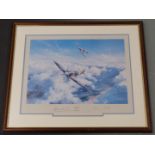 Robert Taylor first edition print 'Spitfire' signed by Douglas Bader and Johnnie Johnson, in