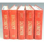 Approximately sixty issues of monthly magazine The Regiment, in five bound volumes