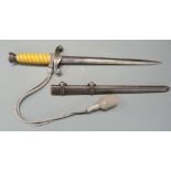 Replica Nazi dagger with sheath, 25cm blade. PLEASE NOTE ALL BLADED ITEMS ARE SUBJECT TO OVER 18
