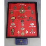 Regimental badges for the Gloucestershire Regiment, 28th Regiment of Foot, 61st Regiment of Foot and