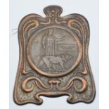 British WW1 Memorial Plaque / Death Penny for William Joseph Harrison in an Arts & Crafts style