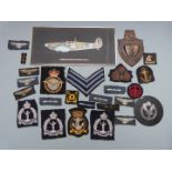 Collection of Naval, Royal Air Force and Observer Corps badges, insignia etc