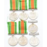 Seven British WW2 Defence Medals