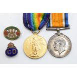 A pair of WW2 medals awarded to Deal 2701 Pte G H Drew Royal Marines together with two Home Front
