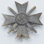 German WW2 Third Reich Nazi War Merit Cross Medal First Class, stamped 3 to centre of reverse, pin
