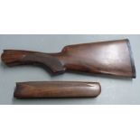 Perazzi semi-pistol grip shotgun stock (42.5cm long) and chequered forend (26.5cm long)