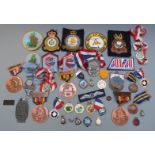 Small collection of USAF Volksmarch and other Walking Club commemorative medals together with glider