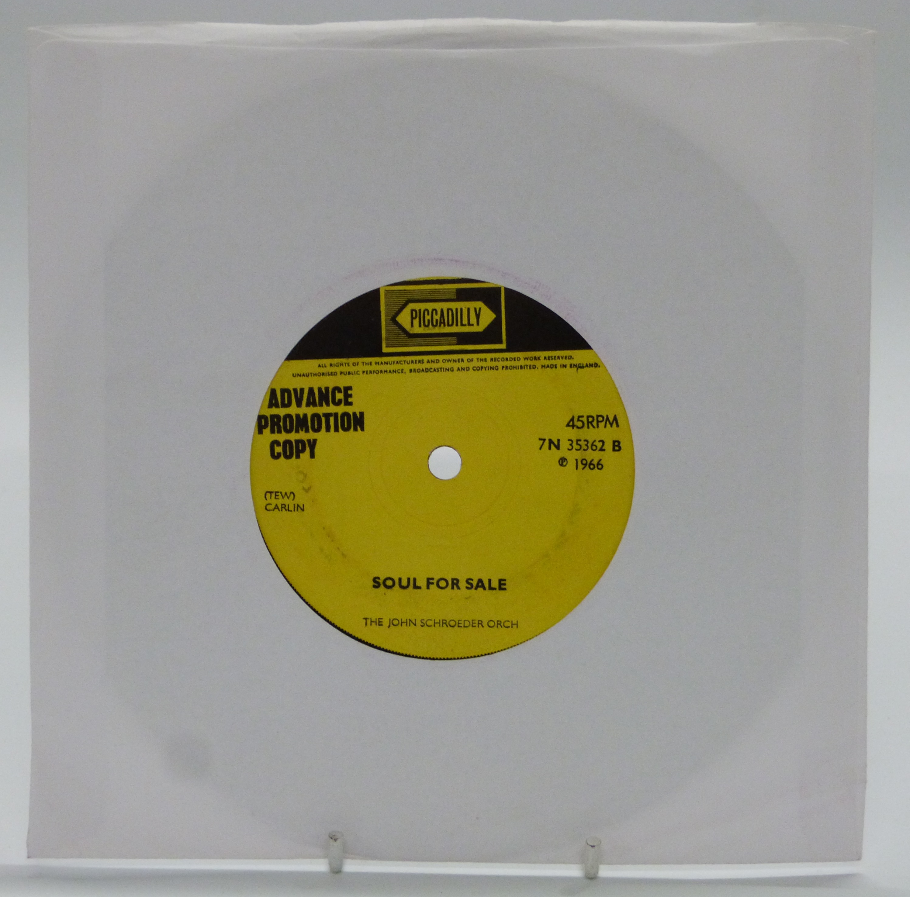 The John Schroeder Orchestra -You've Lost That Lovin' Feeling (7n 35362) demo, appears EX - Image 2 of 2
