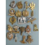 Twenty British Army Hussars cap badges including 20th Hussars (J R Gaunt makers), 14th Kings Hussars