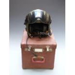 Royal Air Force Cold War Flying helmet MK2A complete with headphones, double vizor, carry bag and