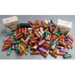 A large collection of mainly 20 bore shotgun cartridges together with three shotgun chokes. PLEASE