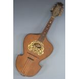 Violin shaped flat backed mandolin by Edward Glaesel 1905, patent 2244, Viennese College of