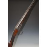 H Dean of Durham 16 bore side by side ejector shotgun with engraved lock, trigger guard,