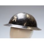 British Home Front 'Ambulance' steel helmet complete with liner and chinstrap