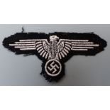 German WW2 Third Reich Waffen SS cloth arm eagle