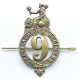 British Army 9th (East Norfolk) Regiment of Foot Glengarry badge