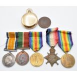 WW1 family medals for the Franklin family comprising 1914-1915 Star and Victory medal named to 20101