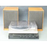 Technics F-G Servo player SL-20 record deck together with a pair of Tangent speakers and an A and
