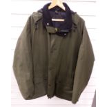 Barbour padded coat / jacket with hood, size large