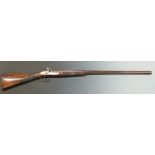 Elizabeth Fletcher of Gloucester 6 bore live pigeon gun with finely engraved lock, stylised