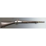 Enfield pattern .577 percussion hammer action carbine rifle with 1857 and crown over VR cypher