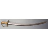 British 1803 pattern Flank Officer's sword with family/personal monogram to cartouche over GR