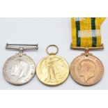 British Army WW1 War and Victory Medals, both named to 1517 Driver C W Aldridge, Army Service Corps,