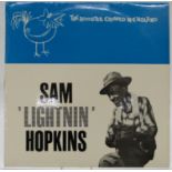 Sam 'Lightnin' Hopkins - The Rooster Crowed In England (77LA12-1) with typed insert, record