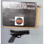 Webley Tempest .22 air pistol with shaped and chequered grips, NVSN, in original fitted box with