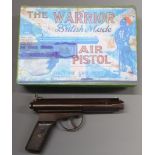 Accles & Shelvoke Ltd F Clarke patent The Warrior .177 side lever air pistol with logo and