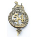 British Army 54th (West Norfolk) Regiment of Foot Glengarry badge