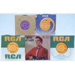 Elvis Presley - Approximately 40 singles including Mystery Train (45-POP 295), appears VG