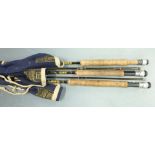 Three Hardy fly fishing rods including Hardy Graphite #7/8, Richard Walker Farnborough #7/8 and