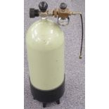 Nine litre compressed gas bottle with pressure gauge suitable for re-charging PCP air rifles.