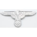 German WW2 Third Reich reproduction SS metal cap badge